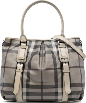 Burberry Pre-owned Burberry Smoke Check Coated Canvas Northfield Satchel CNDONHOUDON