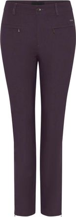 C.Ro Suzanne Broeken - Dames - Slim Fit Broeken - Paars - M - Leer - Broeken