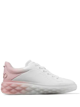 Jimmy Choo London Diamond Maxi leather sneakers - White