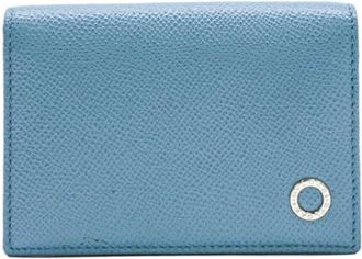 Bulgari Vintage, unisex, Blauw, ONE Size, Leer, Tweedehands leren portemonnees