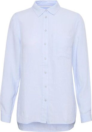 Part Two Heather Linnen Shirt met knopen - Dames - Overhemden - Blauw - S - Linnen - Overhemden