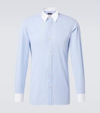 Tom Ford Striped cotton poplin shirt