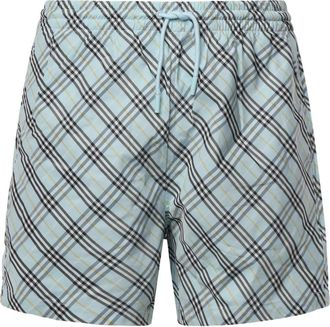 Burberry Costume da bagno a quadri con coulisse - Blu