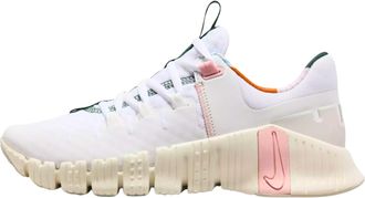 Nike Nike Womens Free Metcon 5 Workout Shoes, White/Pink Bloom-sail, 9.5