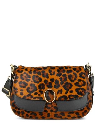 Orciani Kate Alba leopard detail cross body bag - Brown