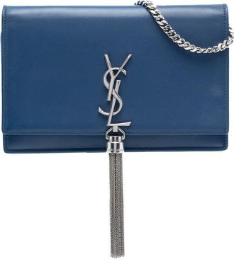 Saint Laurent Pre-owned Saint Laurent Small Smooth Calfskin Monogram Kate Tassel Crossbody Ladies INN452159A.1117