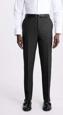 Moss Regular Fit Charcoal Twill Trousers