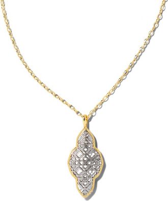 Kendra Scott Womens Abbie Long Pendant Necklace In Gold - Rhodium Mix