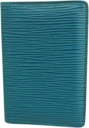 Louis Vuitton Pre-owned Card case - unisex - Pre-owned - Blauw - Maat: ONE Size Leer
