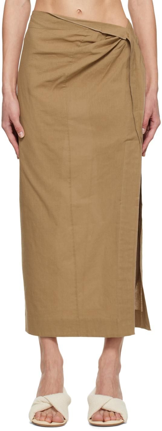 【関税込み】JACQUEMUS LA JUPE PRALU MIDI SKIRT Red Les Sculptures 'La jupe Pralù' Midi Skirt by JACQUEMUS
