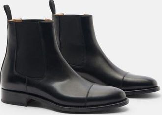 Scarosso Michelangelo Chelsea Boots in Black Calf at Nordstrom, Size 41.5