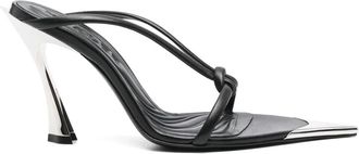 MUGLER Stijlvolle zwarte muiltjes - Dames - Muiltjes - Zwart - 38 1/2 EU - Schoenen