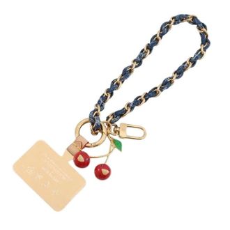 Louis Vuitton Vintage, unisex, Blauw, ONE Size, Denim, Pre-owned Denim Sleutelhanger