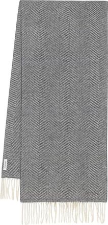 Lanvin Visgraat Sjaal - Dames - Wintersjaals - Grijs - ONE Size - Wol - Accessoires