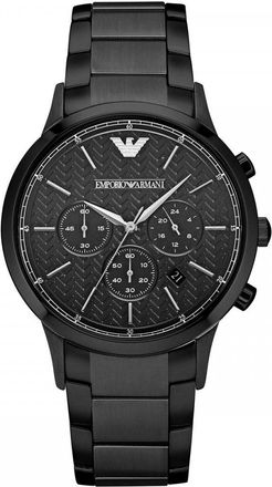 Emporio Armani Accessoires, Heren, Zwart, ONE Size, Renato Chronograph