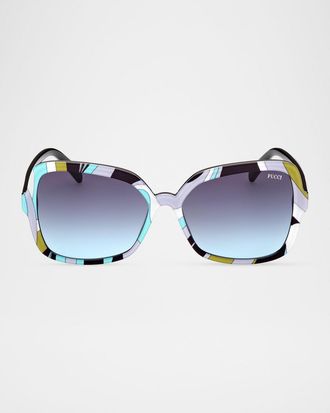 Pucci 60mm Iride Plastic Butterfly Sunglasses