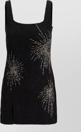 Staud beaded sleeveless dress elasticated waist