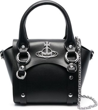 Vivienne Westwood Betty mini chain tote bag - unisex - Calf Leather - OS - Black