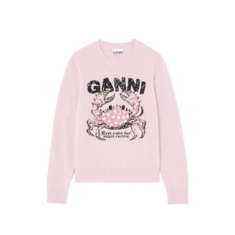 Ganni Crab-intarsia Sweater
