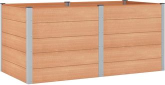 vidaXL Arriate Elevado Marr&oacute;n 200 X 100 X 91 Cm Wpc Y Aluminio Vidaxl