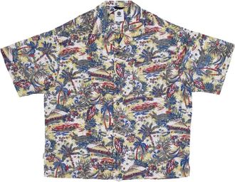 Element Rivier Beige Korte Mouw Shirt - Heren - Korte mouwen Overhemden - Veelkleurig - XL - Katoen - Overhemden