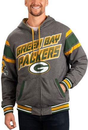 G-III Sports by Carl Banks Mens G-III Sports by Carl Banks Green/Gray Green Bay Packers Extreme Full Back Reversible Hoodie Full-Zip Jacket at Nordstrom, Size Xxx-Large