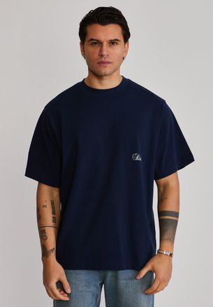 Siksilk Mens Navy Oversized T-Shirt XXL