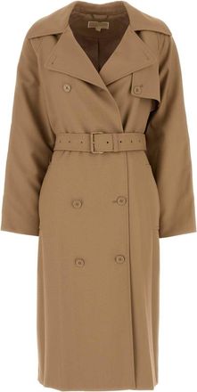 Michael Kors Camel Polyester Blend Trench Coat