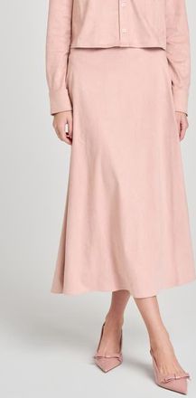Wayf Chandler A-Line Midi Skirt in Pink at Nordstrom, Size X-Small