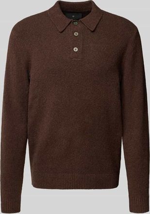 Jack & Jones Strickpullover mit Polokragen Modell MAVERICK in Schoko, Größe XXL