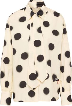LeComte Print Shirt - Dames - Overhemden - Beige - M - Overhemden