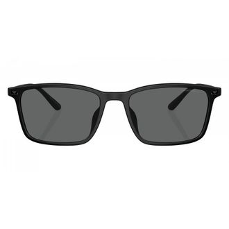 Emporio Armani Dark Grey Rectangular Mens Sunglasses EA4223U 500187 56