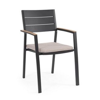 BIZZOTTO Sedia Da Giardino Bolzano Zefiro 58,5x55,5 Alluminio Antracite