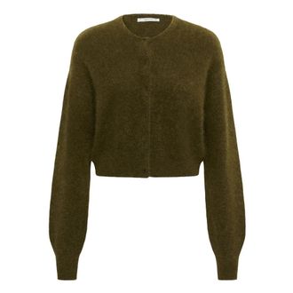 Gestuz GZdebbie Kort Cardigan - Dames - Vesten - Bruin - M - Wol - Truien & Vesten
