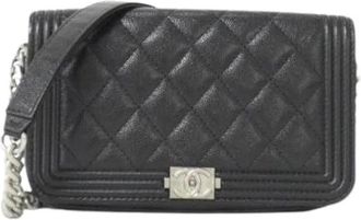 Chanel Pre-owned Vintage Cross Body Bag - Dames - Vintage Schoudertas - Zwart - ONE Size - Leer - Vintage