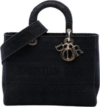 Dior Pre-owned Lady D-Lite - Dames - Vintage Handtas - Zwart - ONE Size - Vintage