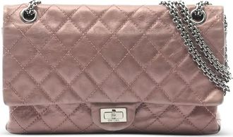 Chanel 2007-2008 2.55 Reissue matelass&eacute; schoudertas met omslag - Roze