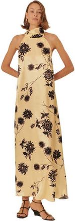 Exquise Bonnie Floral Viscose Maxi Dress in Ecru at Nordstrom, Size X-Large