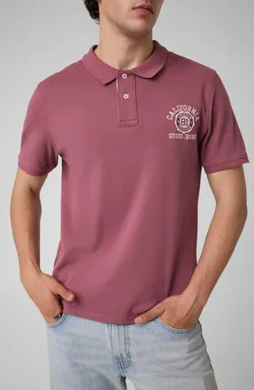 Guess Muscle Fit Sueded Jersey Polo in Soft Berry at Nordstrom, Size Xx-Large