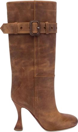 Moschino Suède bikerlaarzen - Bruin