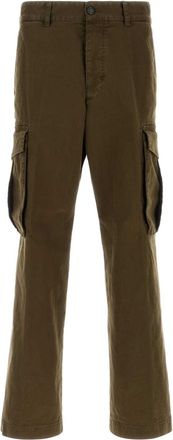 Dsquared2 Mens Olive Green Stretch Cotton Loose Cargo Pant - Khaki - Size EU 50 (Mens)