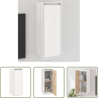 vidaXL vidaXL Arredamento - Pensile Bianco 30x30x80 cm in Legno Massello di Pino