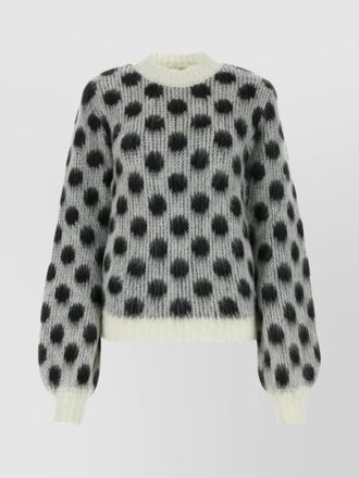 Marni ribbed crew-neck embroidered jumper