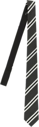 Saint Laurent Accessoires, Heren, Veelkleurig, L, Gestreept Zelf te Strikken in Zijde Jacquard