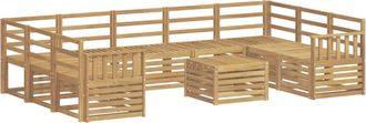 vidaXL Conjunto De Sof&aacute;s De Exterior 10 Uds. Blanco Vidaxl