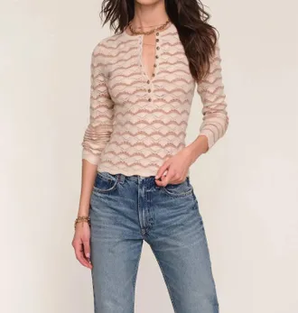 Heartloom Gracen Knit Top In Oat