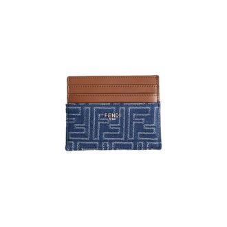 Fendi FF Denim and Leather Cardholder