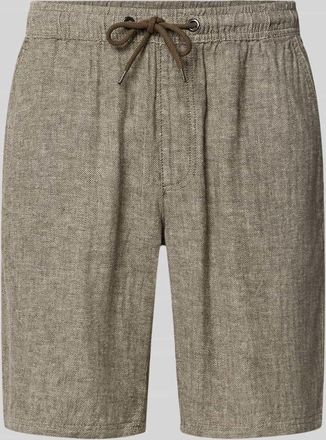 Redefined Rebel Shorts aus Leinen-Baumwoll-Mix Modell ORLANDO in Dunkelbraun, Gr&ouml;&szlig;e XXL