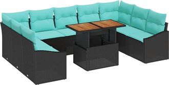 vidaXL Conjunto De Sof&aacute;s De Jard&iacute;n 10 Uds. 9-n&uacute;mero De Plazas Vidaxl