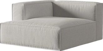 MICADONI Modulare Design Chaiselongue Nuria mit Armlehne links - Strukturstoff